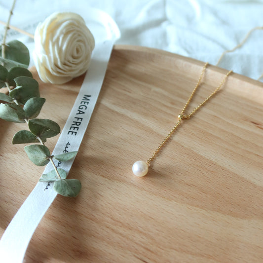 Classic Akoya Pearl Lariat Necklace