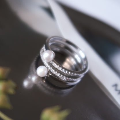 Star Trails Akoya Pearl Ring