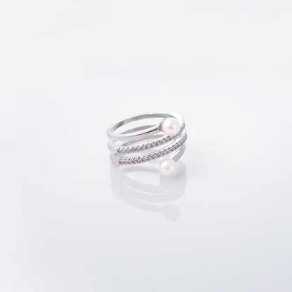 Star Trails Akoya Pearl Ring