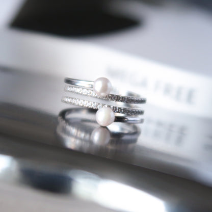 Star Trails Akoya Pearl Ring