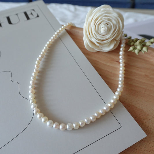 White Freshwater Pearl Necklace (Baby Pearls)