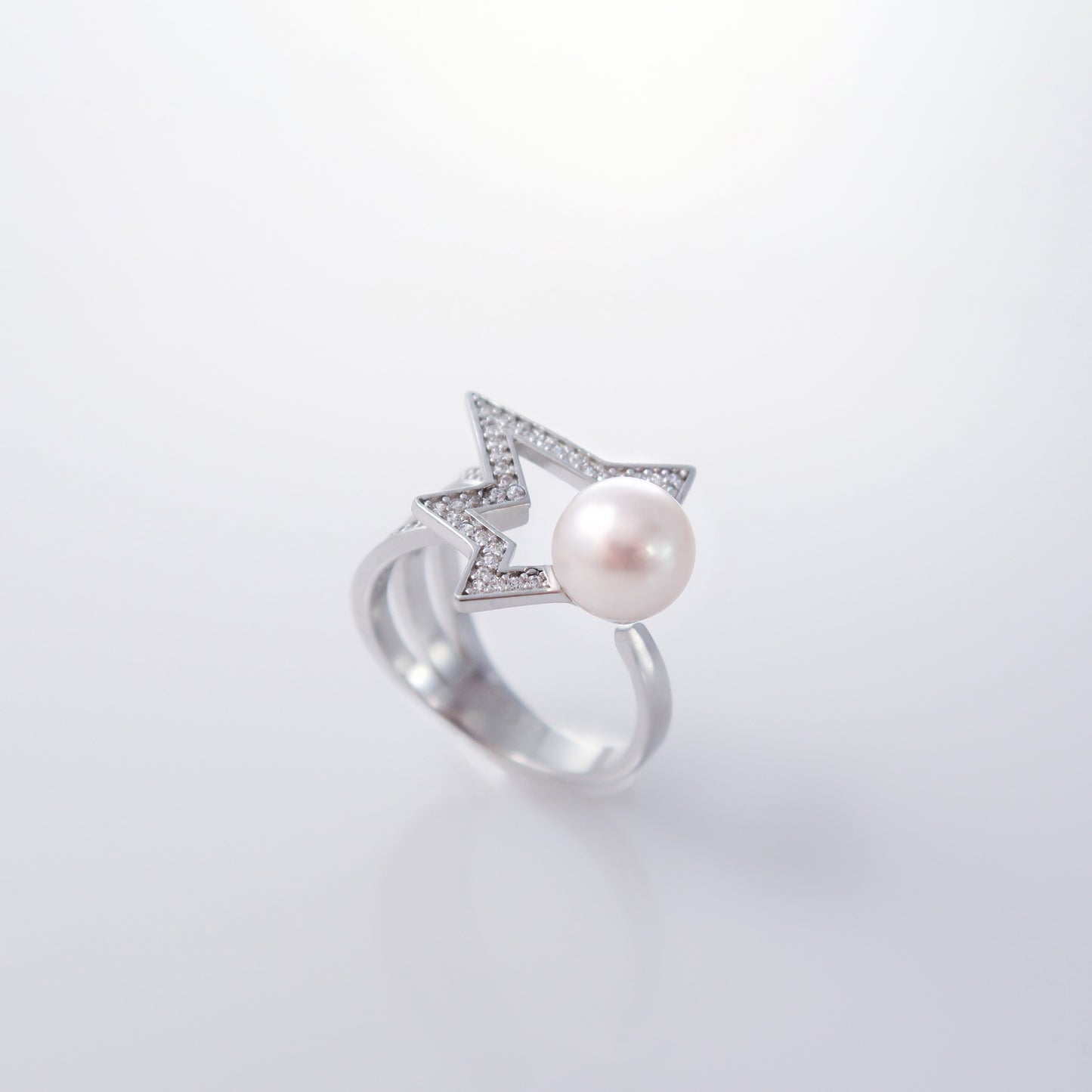 Comet Akoya Pearl Ring