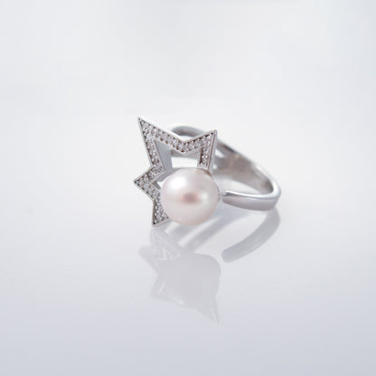 Comet Akoya Pearl Ring