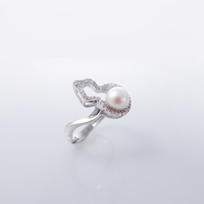 Gourd Akoya Pearl Ring