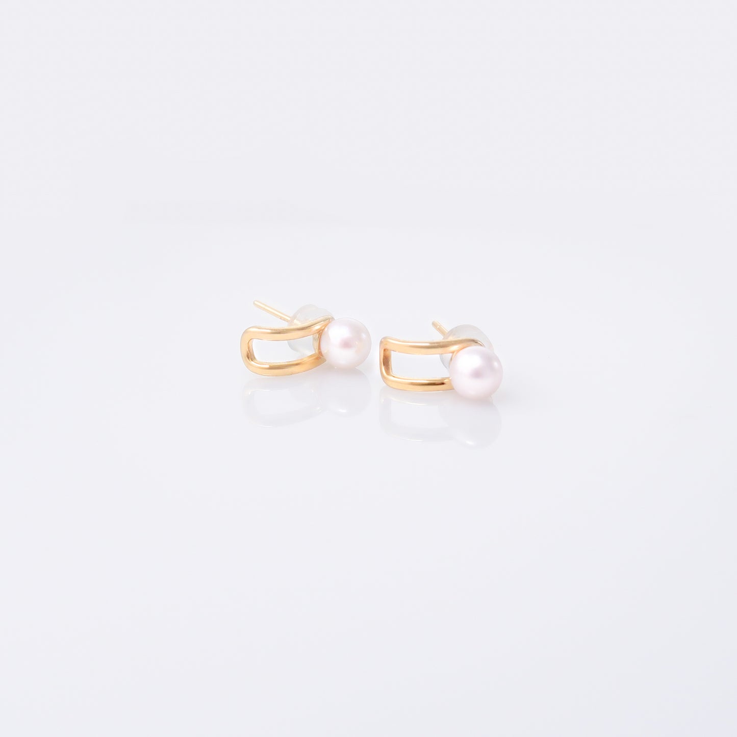 Paperclip Akoya Pearl Earrings