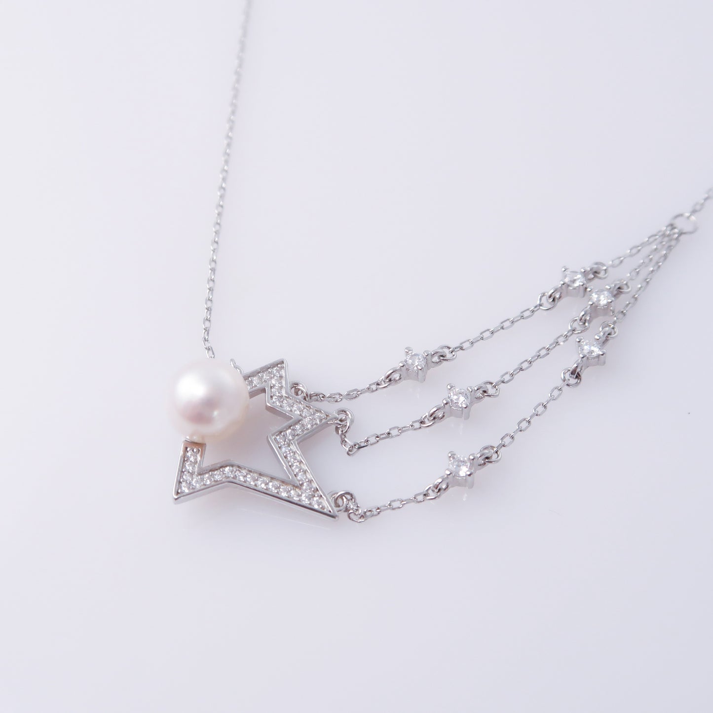 Comet Tassel Akoya Pearl Necklace